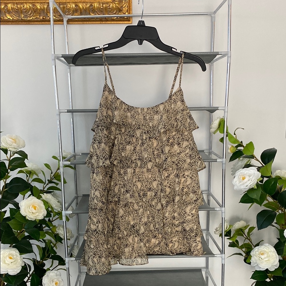 Y2K snake Print Ruffle Top